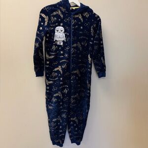 Harry Potter Hedwig Owl Hooded Fleece Onesie Pajamas | Kids 9–10
